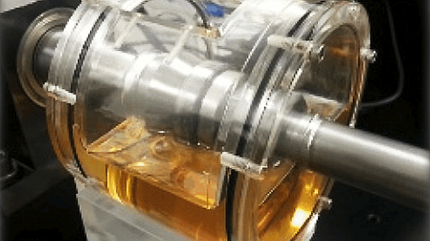 Liquid container for block on ring tribology test Liquid container for block on ring tribology test