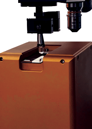 Surface adhesion from contact area vs force test module