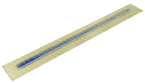 Wear track on sample A after 300 cycles Wear track on sample A after 300 cycles