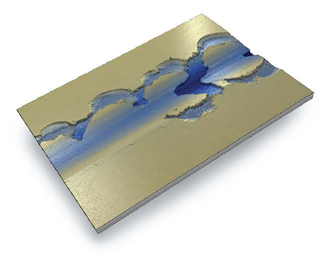 3D-scratch-test-full-delamination LC3 Full Delamination