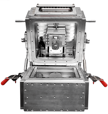 Inside-rtec-vacuum-tribometer-1 inside the Rtec Instruments vacuum tribometer