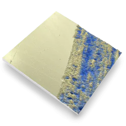3D profilometry glass surface topography showing polished and textured coating interface with sub-nanometer resolution – Rtec Instruments UP profilometer