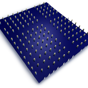 Wafer 3D Surface Profile Micropillar Array – Rtec Instruments UP Series Profilometer 3D profilometry wafer surface profile showing micropillar array with sub-nanometer height measurement – Rtec Instruments UP-5000 optical profilometer