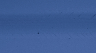 3D optical image of scratch track showing first crack initiation stage in PVD hard coating during scratch adhesion test