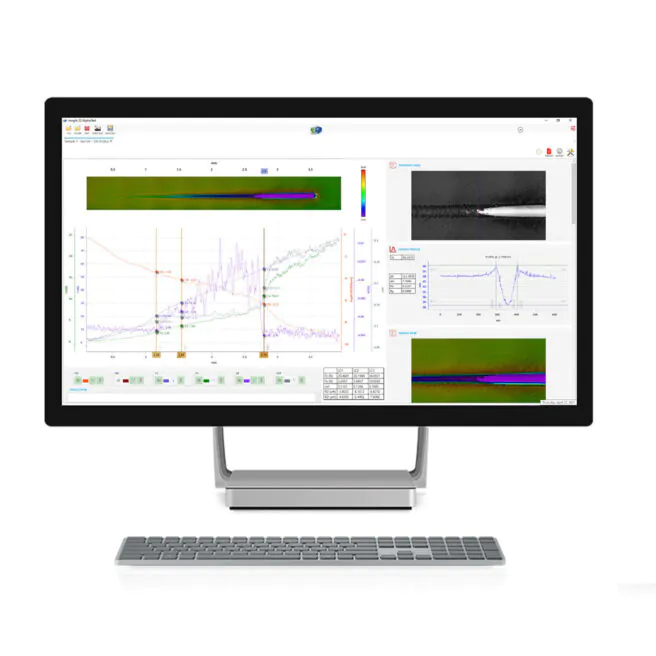 3D Scratch Test Synchronization and Analysis Synchronized 3D scratch image and mechanical test data for coating failure analysis and critical load identification.