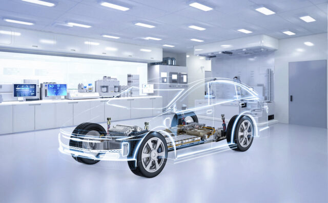Electrified Powertrain Tribology Testing Electrified powertrain tribology testing measuring friction, wear, electrical contact resistance, and lubricant performance under AC and DC current.